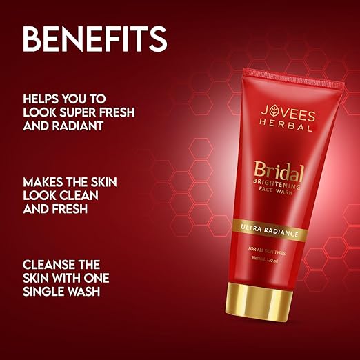 JOVEES HERBAL BRIDAL FACEWASH/ULTRA RADIANCE FOR BRIGHT SKIN REDUCES DARKSPOT FOR ALLSKIN TYPE,120ML