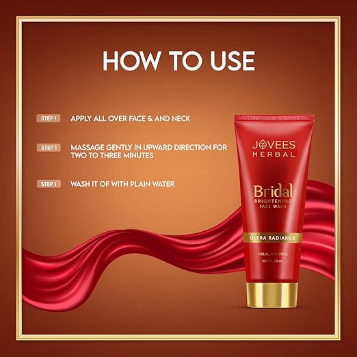 JOVEES HERBAL BRIDAL FACEWASH/ULTRA RADIANCE FOR BRIGHT SKIN REDUCES DARKSPOT FOR ALLSKIN TYPE,120ML