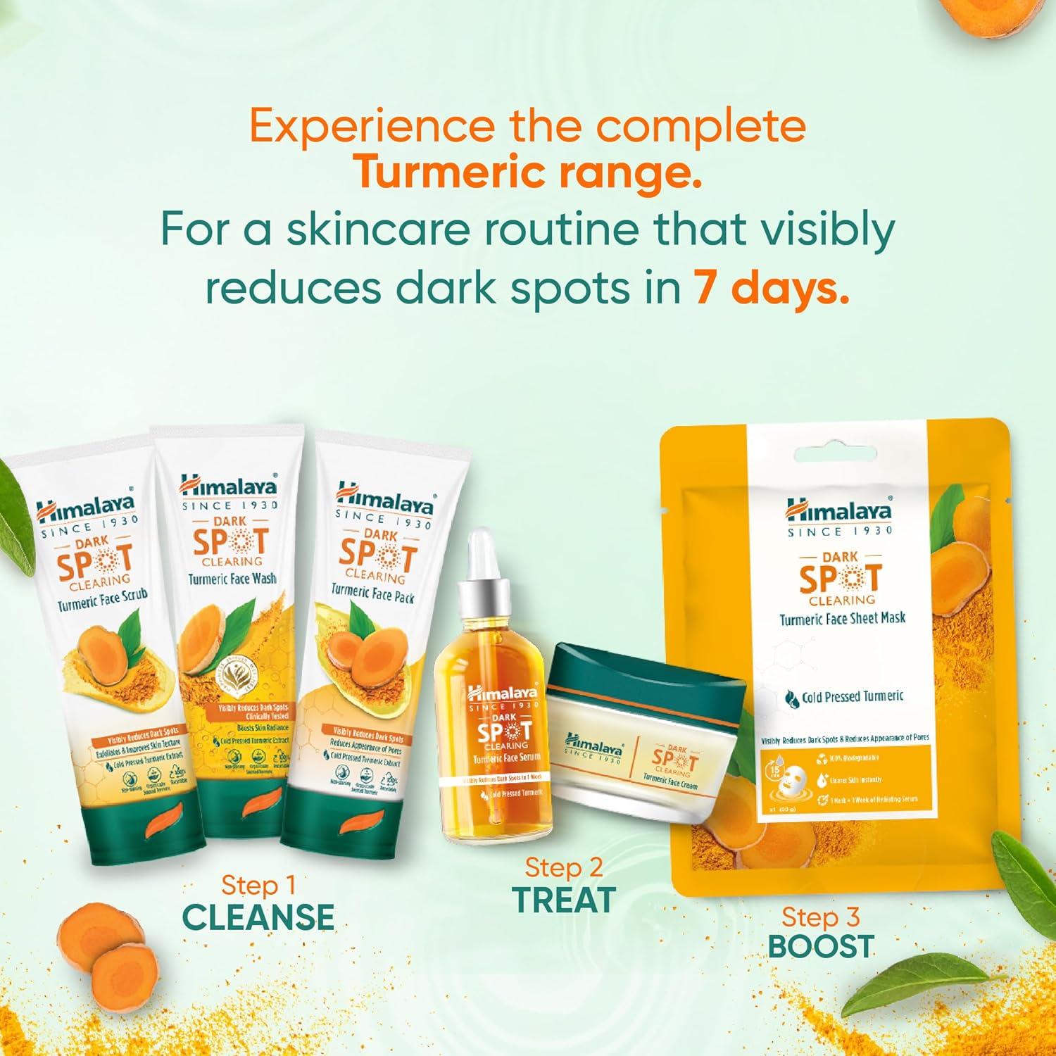 HIMALAYA DARK SPOT CLEARING TURMERIC FACE WASH REDUCE DARK SPOTS IN 7 DAYS 50ML