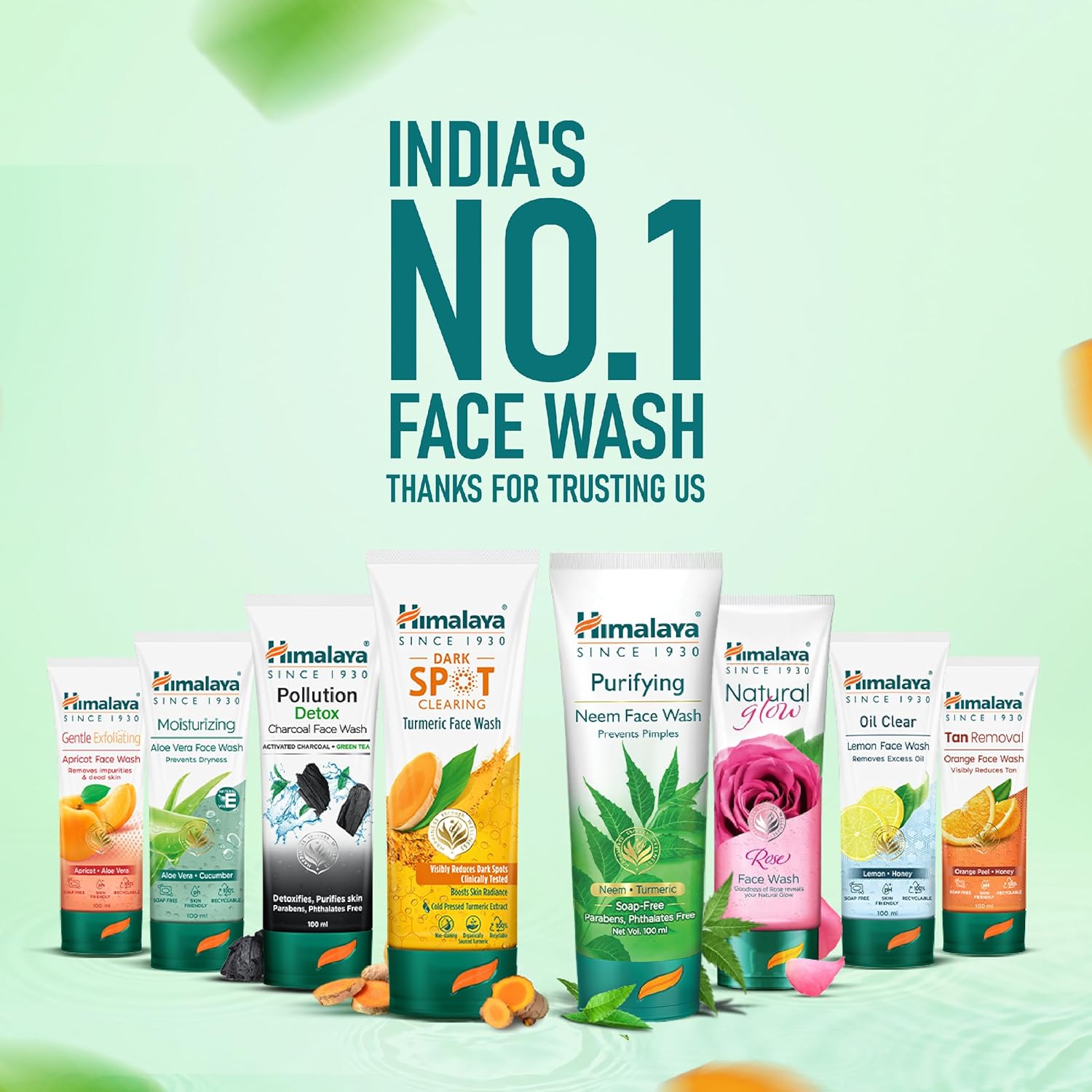 HIMALAYA DARK SPOT CLEARING TURMERIC FACE WASH REDUCE DARK SPOTS IN 7 DAYS 50ML