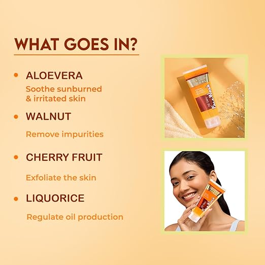 JOVEES HERBAL DETAN FACEWASH FOR GLOWING AND CLEAR SKIN WITH LIQUORICE & BEARBERRY EXT. - 120ML