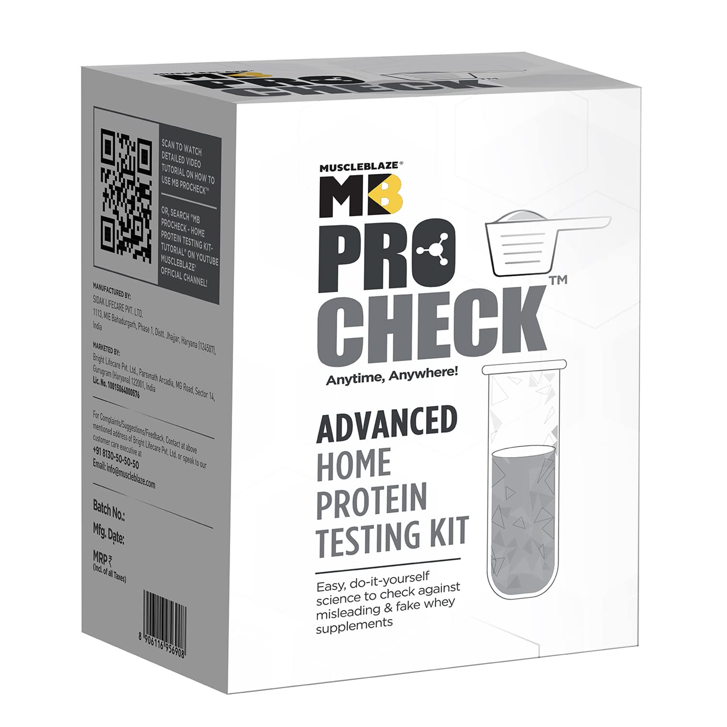 MUSCLEBLAZE PROCHECK, ADVANCED HOME PROTEIN TESTING KIT, 2 PIECE(S)/PACK
