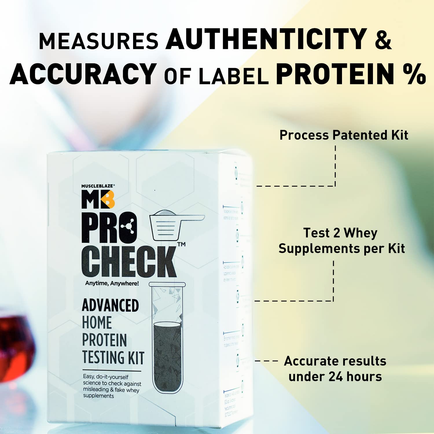 MUSCLEBLAZE PROCHECK, ADVANCED HOME PROTEIN TESTING KIT, 2 PIECE(S)/PACK