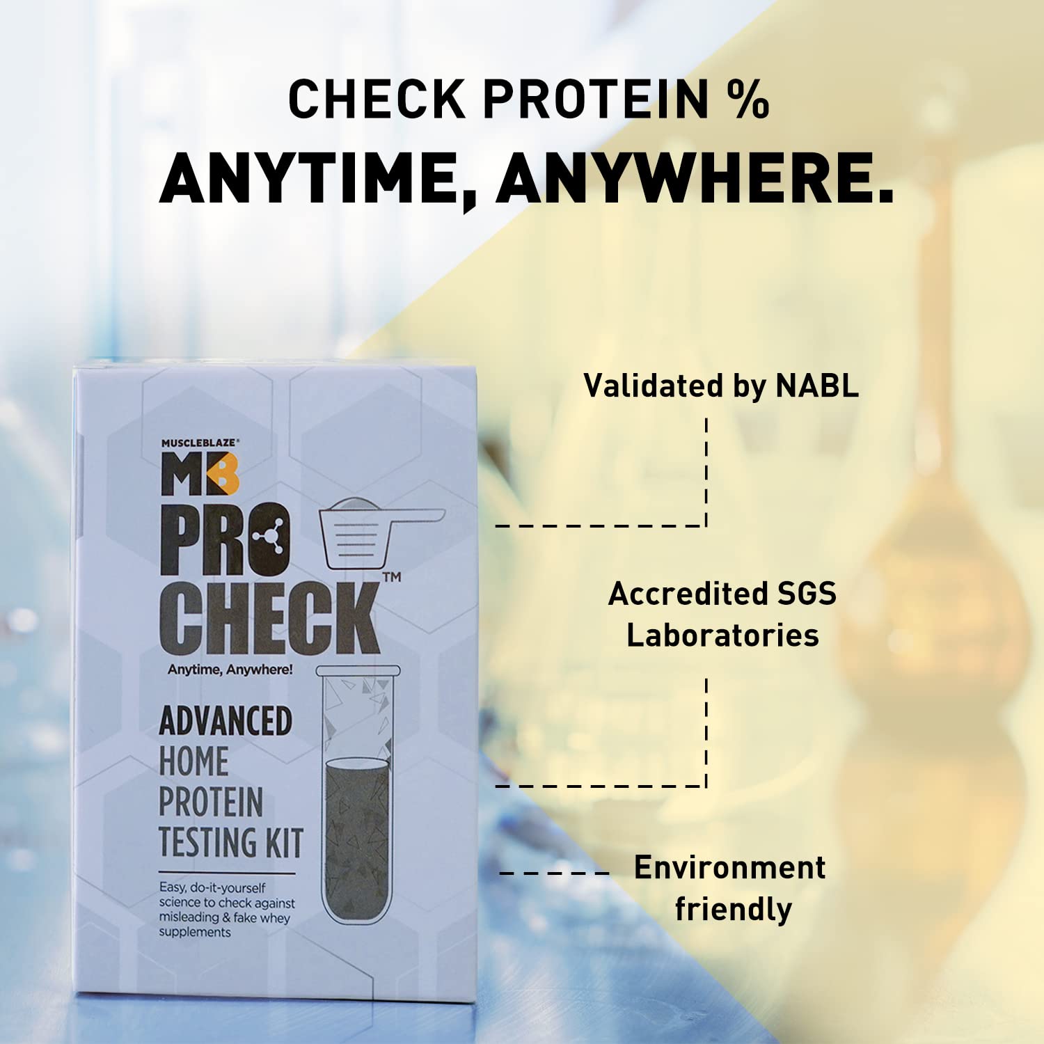 MUSCLEBLAZE PROCHECK, ADVANCED HOME PROTEIN TESTING KIT, 2 PIECE(S)/PACK