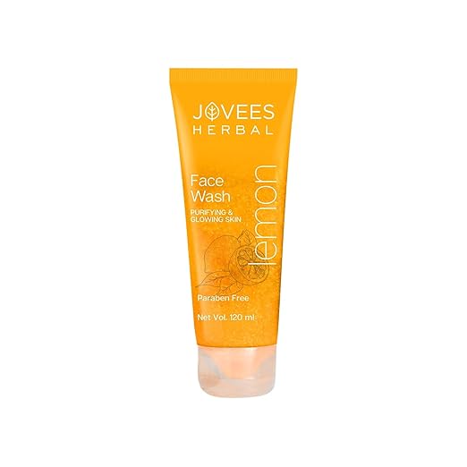 JOVEES HERBAL LEMON FACE WASH WITH LEMON, ORANGE PEEL & KAKADU PLUM EXTRACT | REMOVES DIRT-120ML