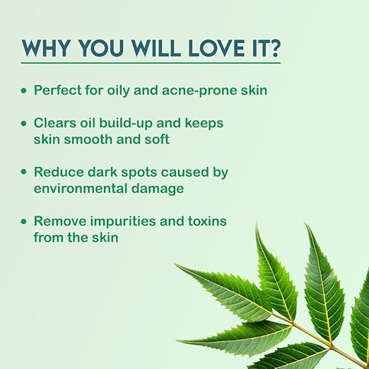 JOVEES HERBAL NEEM FACE WASH WITH NEEM & TEA TREE EXTRACTS PREVENTS PIMPLES FOR MEN & WOMEN 120ML