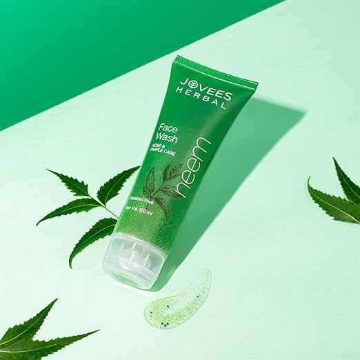 JOVEES HERBAL NEEM FACE WASH WITH NEEM & TEA TREE EXTRACTS PREVENTS PIMPLES FOR MEN & WOMEN 120ML