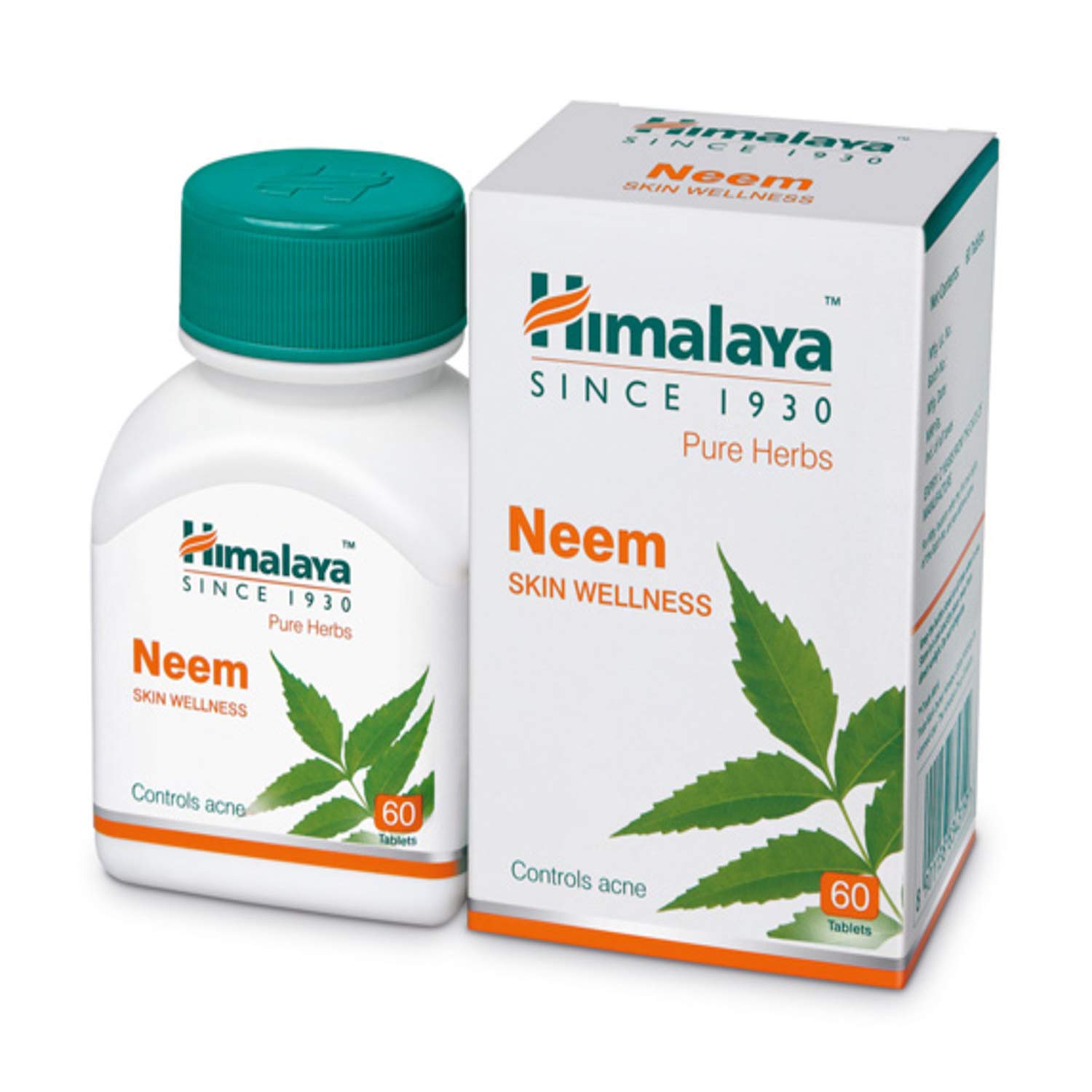 HIMALAYA WELLNESS PURE HERBS SKIN WELLNESS TABLETS - 60 COUNT (NEEM)