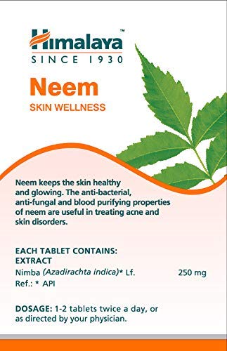HIMALAYA WELLNESS PURE HERBS SKIN WELLNESS TABLETS - 60 COUNT (NEEM)