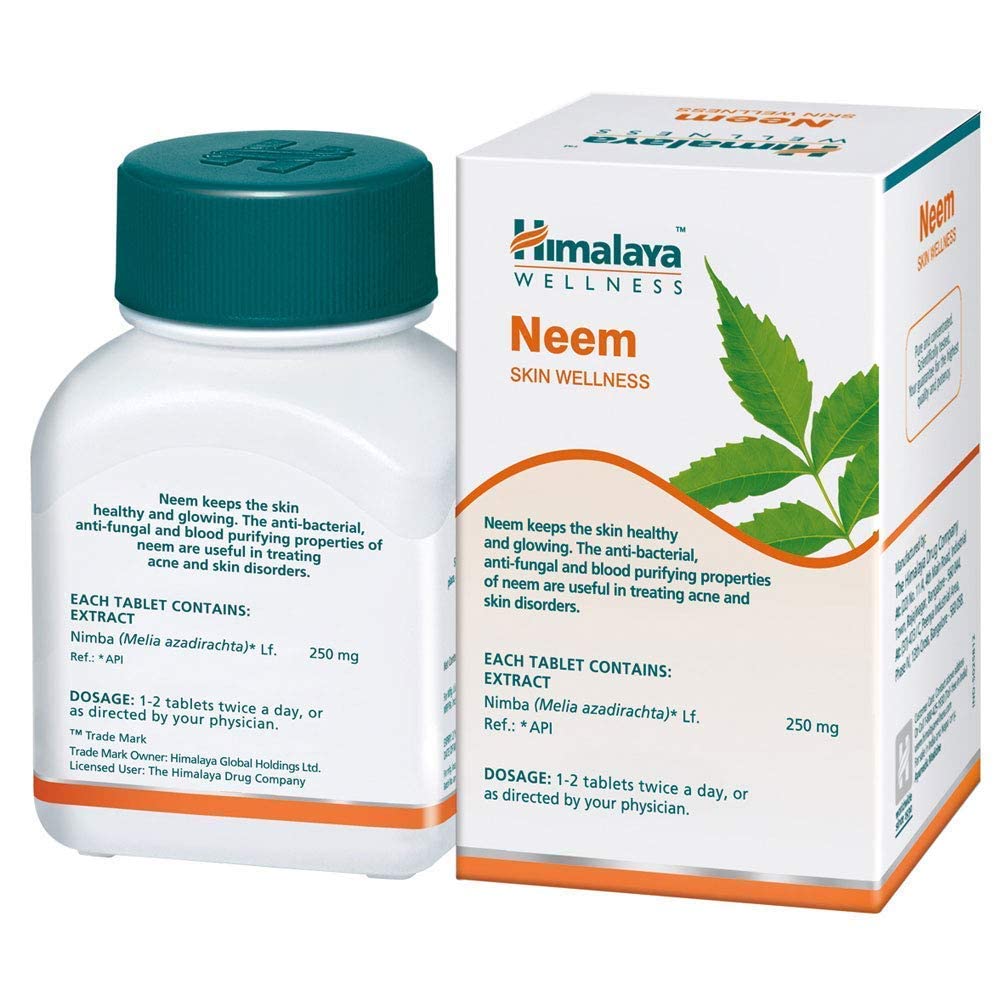 HIMALAYA WELLNESS PURE HERBS SKIN WELLNESS TABLETS - 60 COUNT (NEEM)