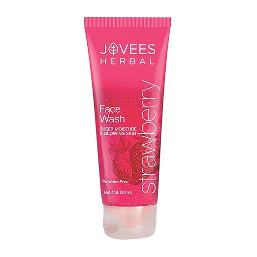 JOVEES HERBAL STRAWBERRY FACE WASH FOR HYDRATING & GLOWING SKIN WITH STRAWBERRY EXT. 120ML