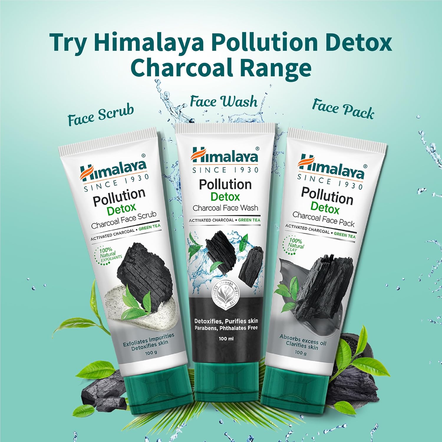 HIMALAYA POLLUTION DETOX CHARCOAL FACE WASH | 100ML