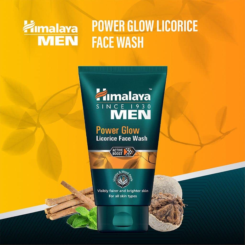 HIMALAYA MEN POWER GLOW LICORICE FACE WASH, 50ML
