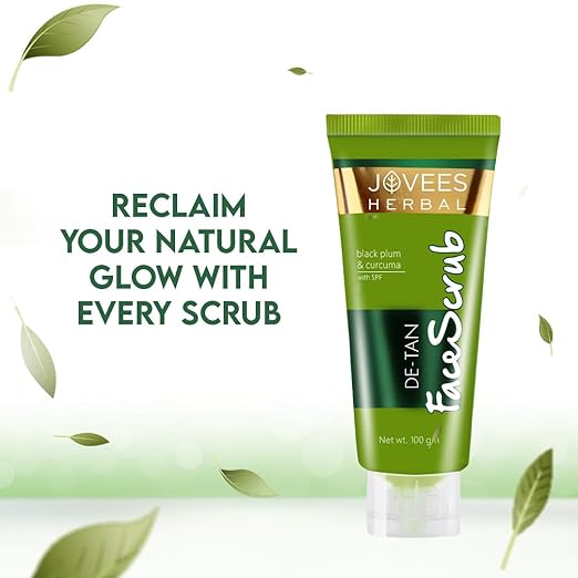 JOVEES HERBAL DE-TAN SCRUB WITH SPF FOR BRIGHTENING & REVITALIZING FACE SCRUB- 100g