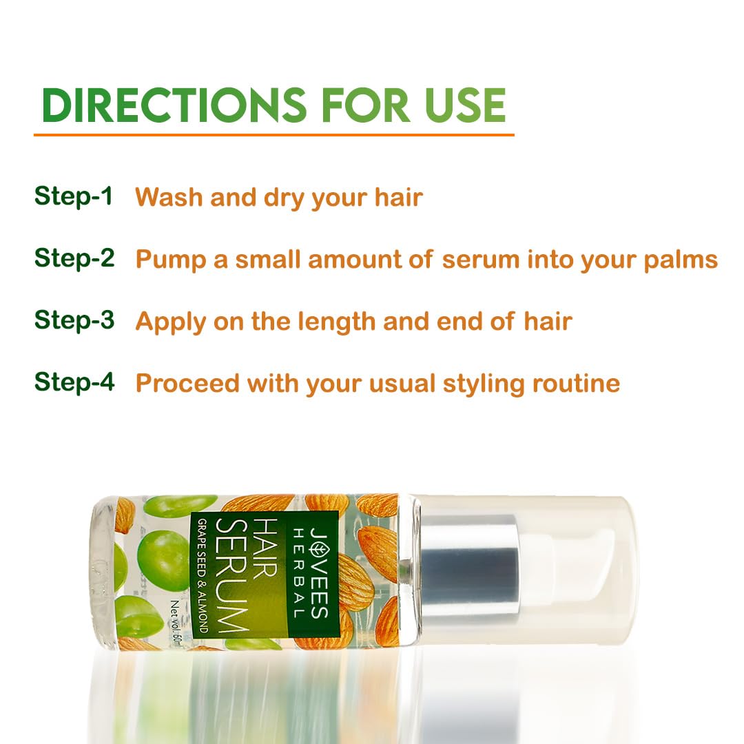 JOVEES HERBAL HAIR SERUM PROVIDES SHINE FOR FRIZZY HAIR FOR ALL HAIR TYPES- 60ML