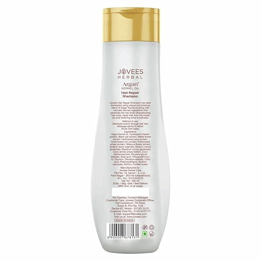 JOVEES HERBAL ARGAN KERNAL OIL HAIR REPAIR SHAMPOO FOR ALL HAIR TYPES PARABEN & ALCOHOL FREE 300ML