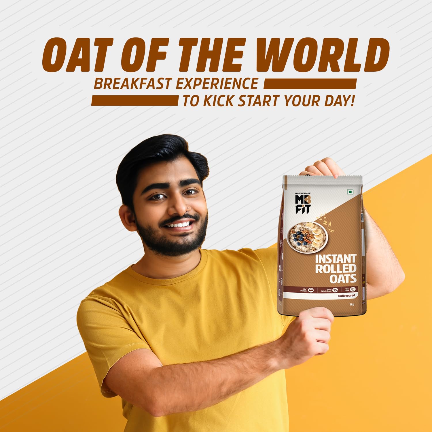 MUSCLEBLAZE FIT INSTANT OATS (UNFLAVOURED, 1KG)