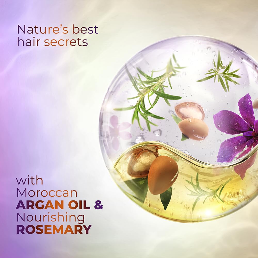 SUNSILK ARGAN OIL & ROSEMARY FRIZZ SMOOTH OIL BLENDS SHAMPOO WITH NO ADDED PARABENS 195 ML