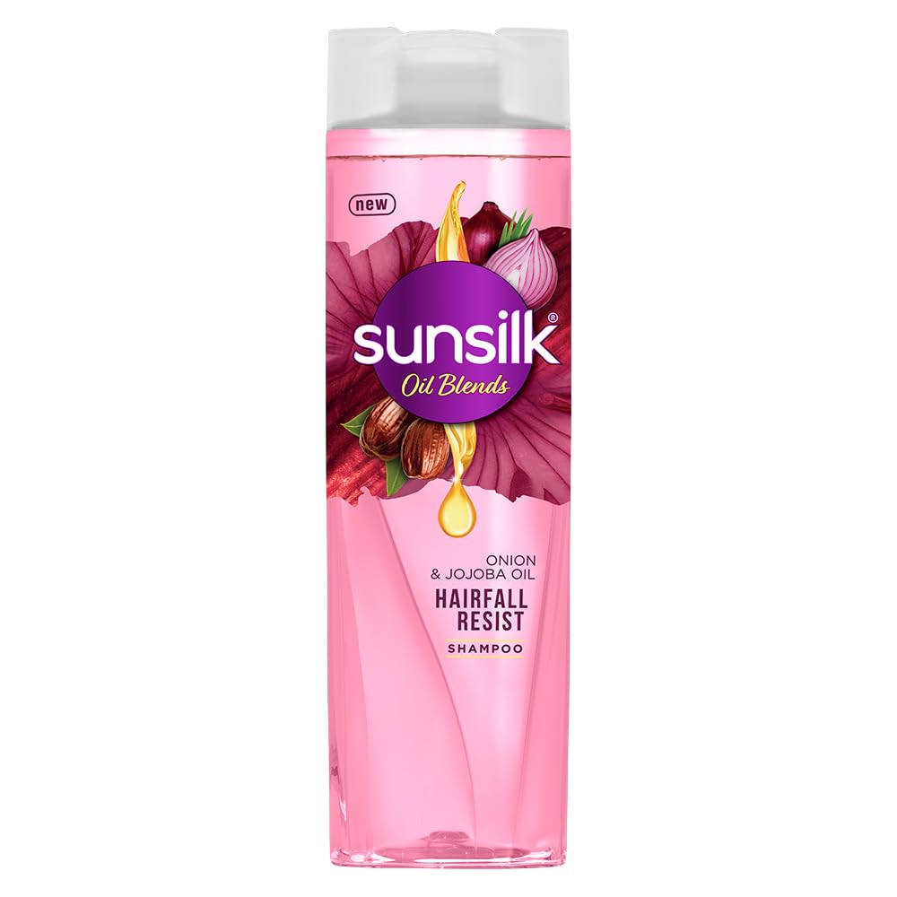 SUNSILK HAIRFALL SHAMPOO WITH ONION & JOJOBA OIL, THAT WORKS BEST TO NOURISH YOUR LONG HAIR 370ML