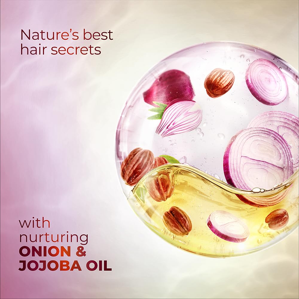 SUNSILK HAIRFALL SHAMPOO WITH ONION & JOJOBA OIL, THAT WORKS BEST TO NOURISH YOUR LONG HAIR 370ML