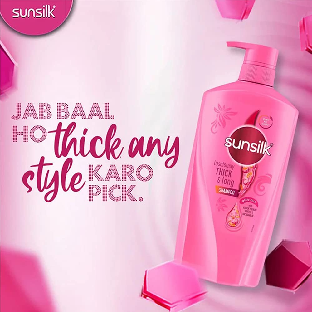 SUNSILK LUSCIOUSLY THICK & LONG SHAMPOO, 650 ML