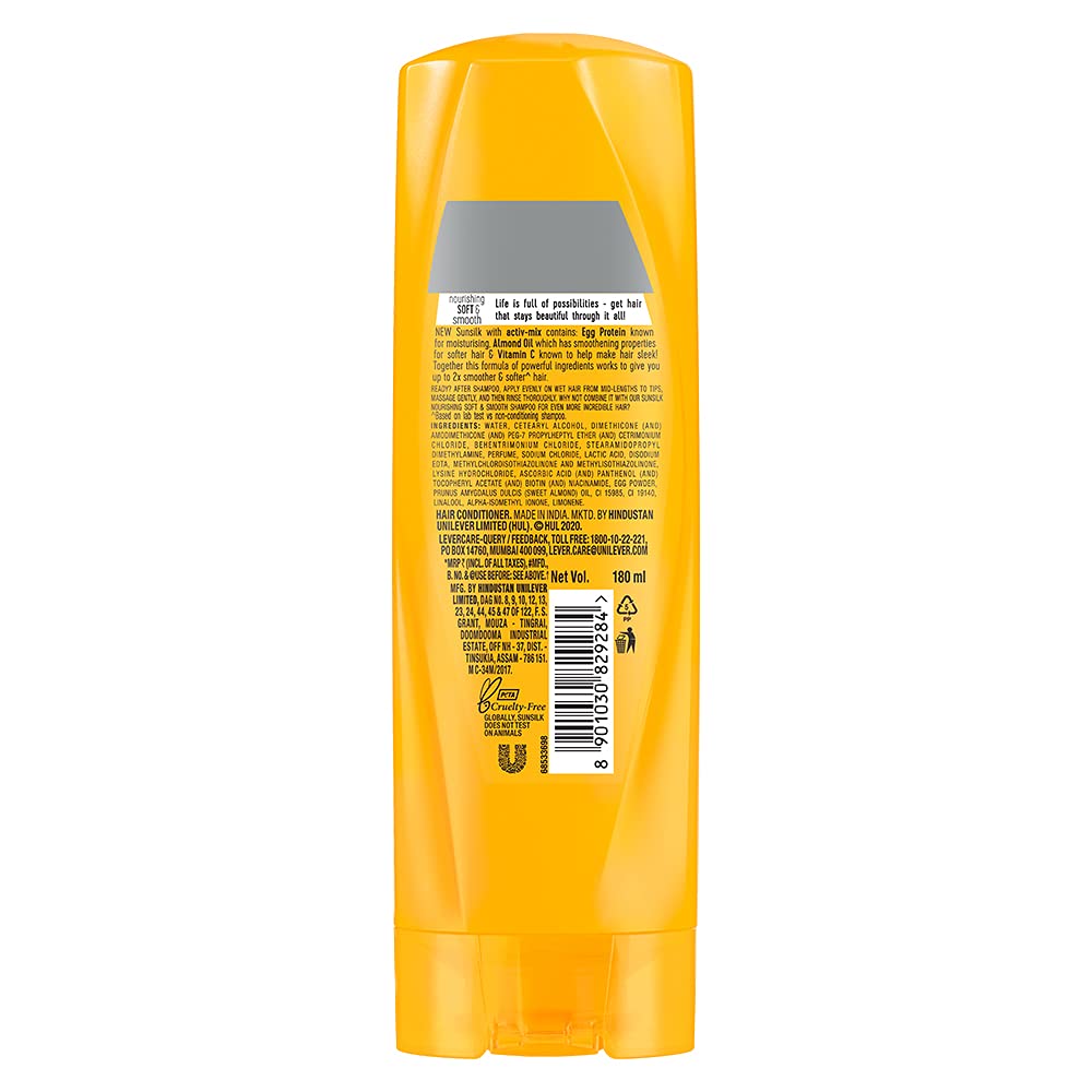SUNSILK NOURISHING SOFT & SMOOTH CONDITIONER 180 ML
