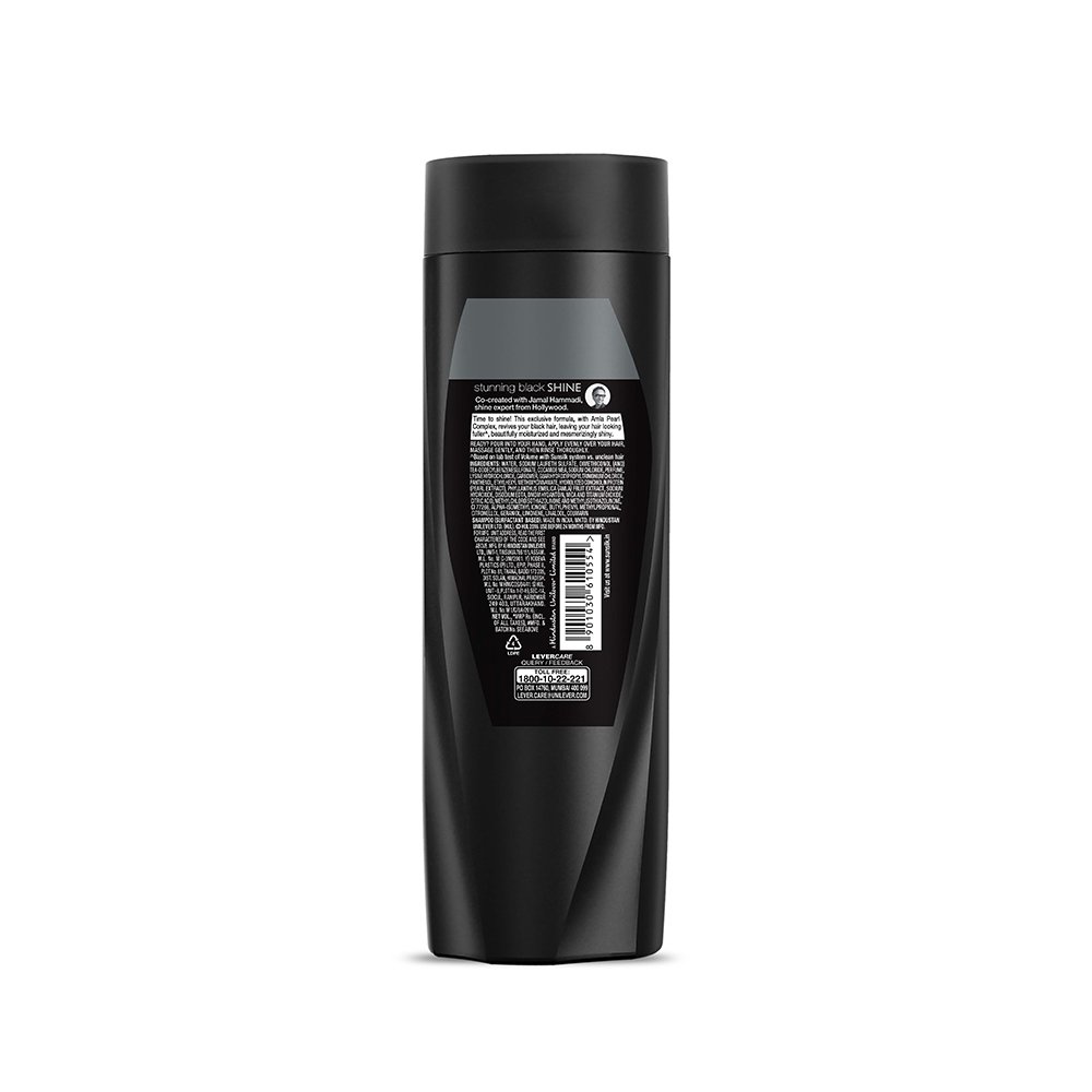 SUNSILK STUNNING BLACK SHINE SHAMPOO, WITH AMLA PEARL EXTRACT, MAKES HAIR LOOKING FULLER, 180 ML