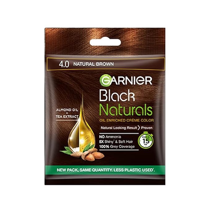 GARNIER BLACK NATURAL SHADE 4 NATURAL BROWN  40ML