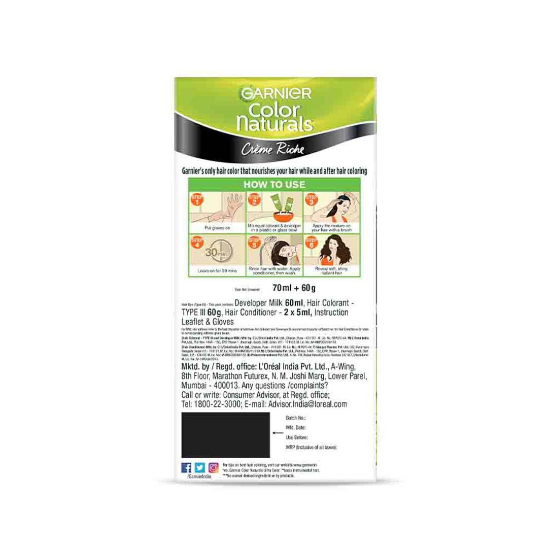 GARNIER COLOUR NATURAL SHADE1 NATURAL BLACK 130ML
