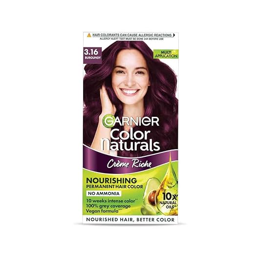 GARNIER COLOUR NATURAL SHADE 3.16 BURGUNDY 130ML