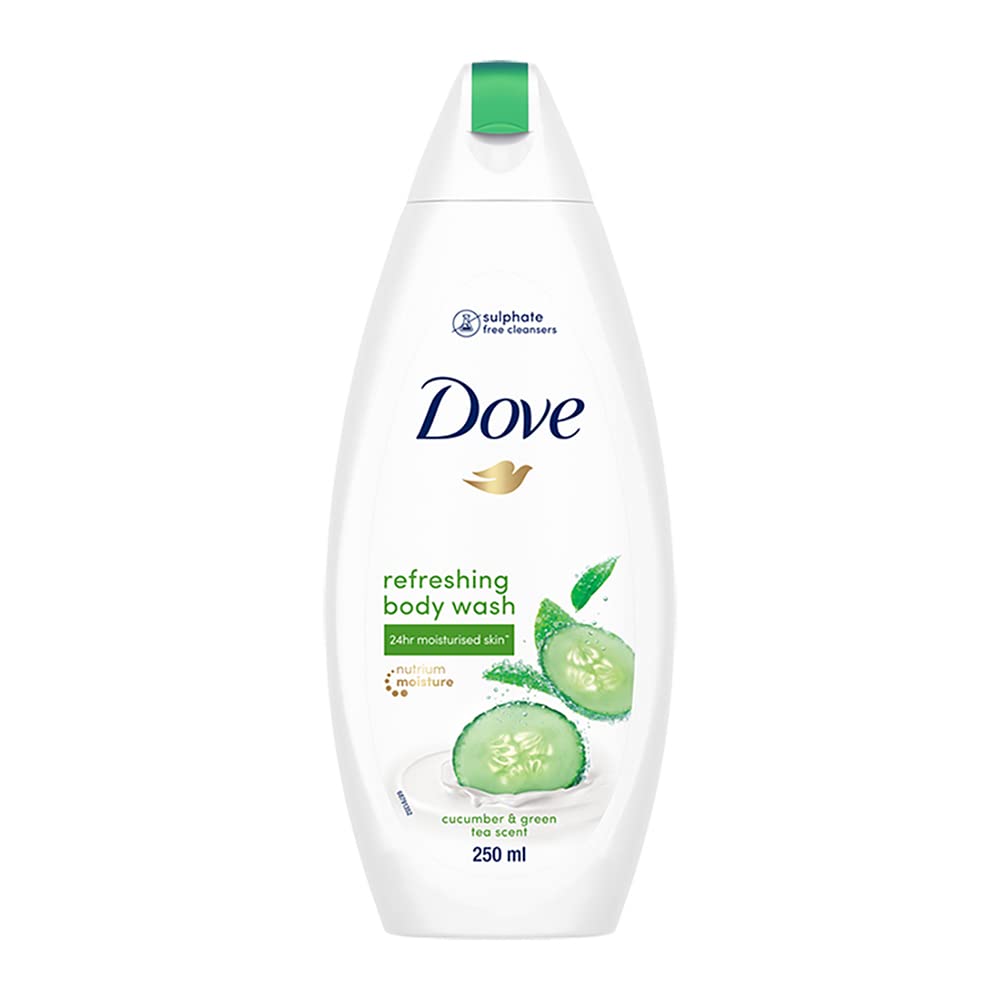 DOVE REFRESHING BODY WASH, WITH REFRESHING CUCUMBER AND GREEN TEA SCENT 250ML