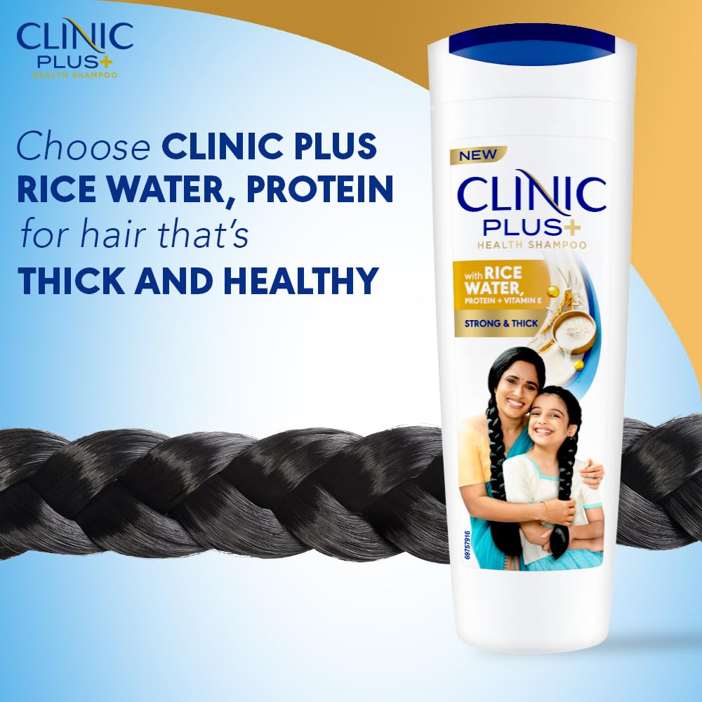CLINIC PLUS STRONG & THICK SHAMPOO WITH RICE WATER,PROTEIN & VITAMIN E 355ML