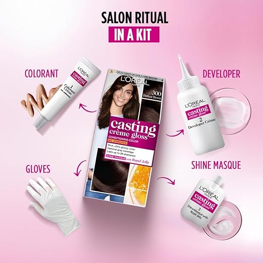 LOREAL CASTING CREAM 300 DARK BROWN 87.5G+72ML