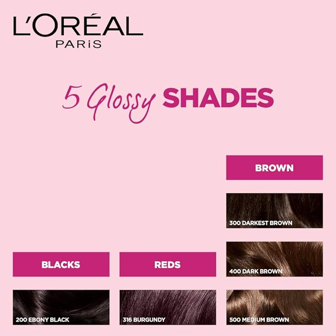 L'OREAL PARIS CASTING CREME GLOSS SMALL PACK HAIR COLOUR CREAM, 200 EBONY BLACK, 21G+ 24 ML