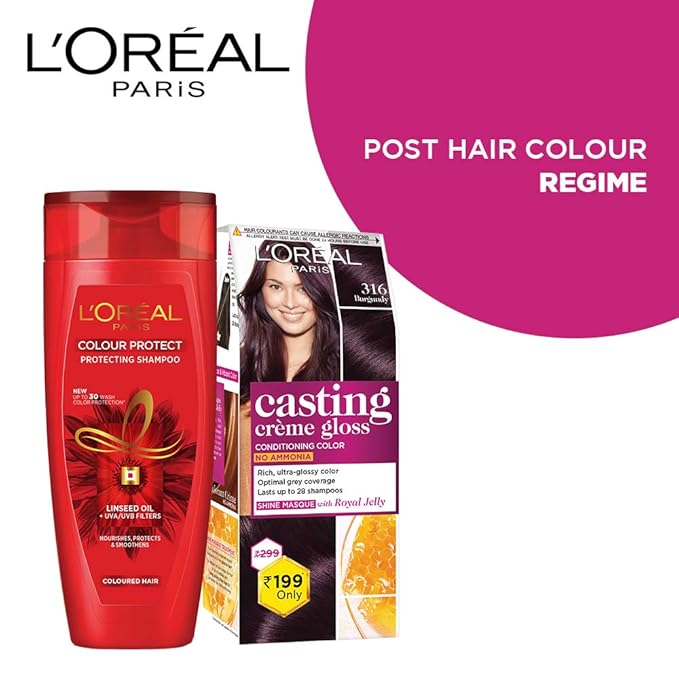 L'OREAL PARIS CASTING CRÈME GLOSS SMALL PACK HAIR COLOUR, 316 BURGUNDY, 45ML