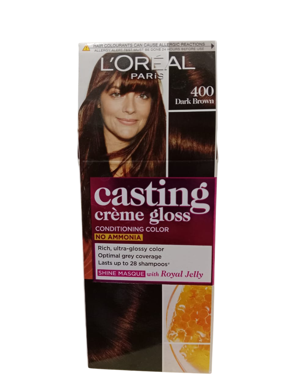 L'OREAL PARIS CASTING CRÈME GLOSS SMALL PACK, 400 DARK BROWN, 45ML HAIR COLOUR