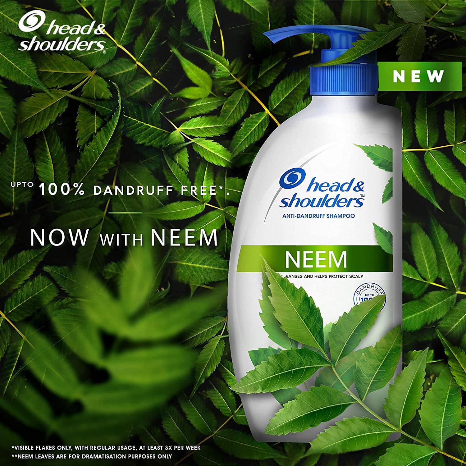 HEAD & SHOULDERS NEEM, ANTI DANDRUFF SHAMPOO, 650 ML