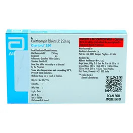 CLARIBID 250 MG 10 TABLETS