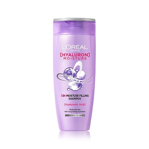 L’ORÉAL PARIS MOISTURE FILLING SHAMPOO & HYALURONIC ACID FOR DRY & DEHYDRATED HAIR,MOISTURE72H,180ML