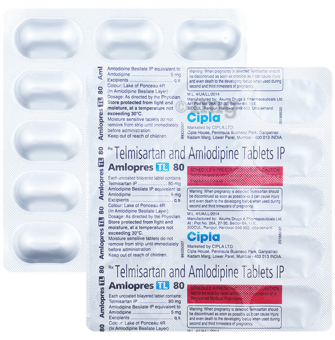 AMLOPRES TL 80MG/5MG TABLET