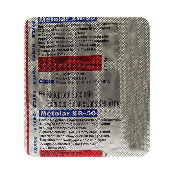 METOLAR XR 50MG TABLET